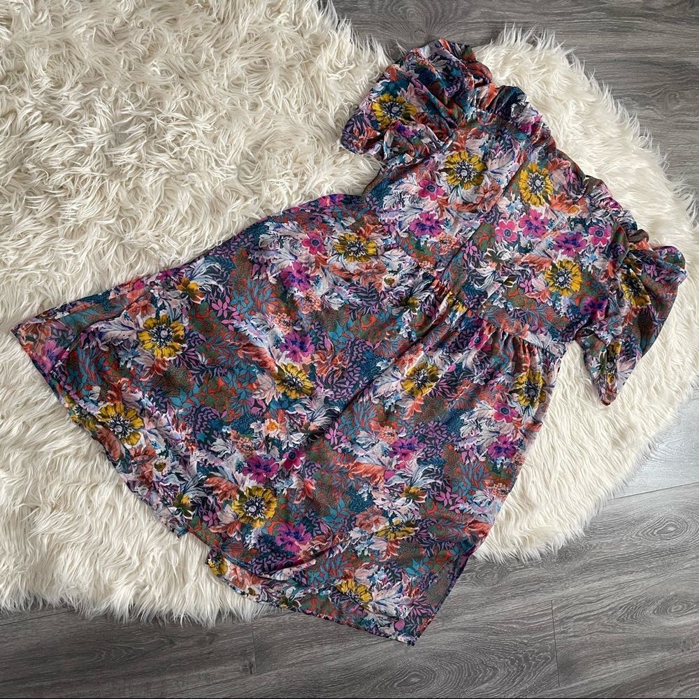 NWT ANTHRO AKEMI + KIN Valencia floral v neck dress - XL - Picture 3 of 8
